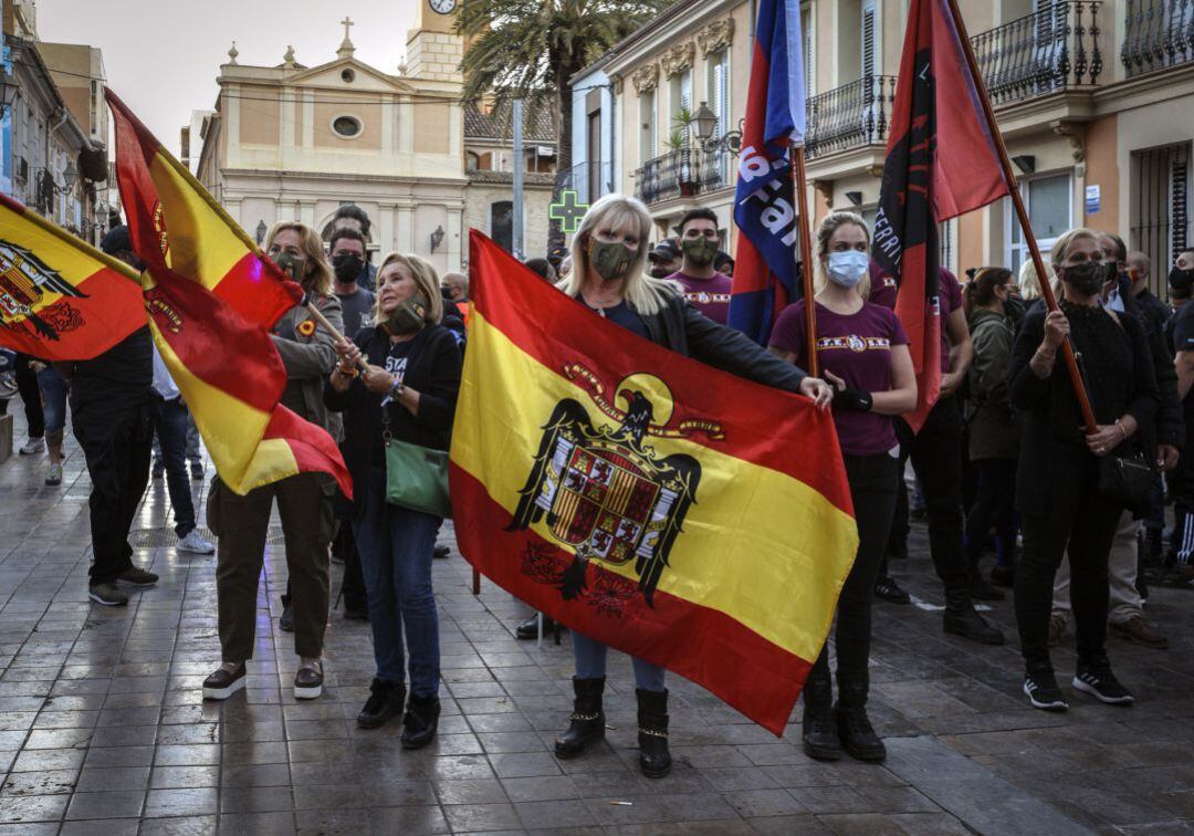 Marcha fascista del pasado 12 de octubre en Benimaclet (València)