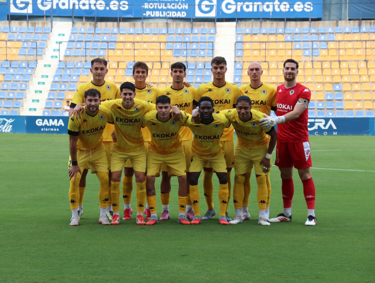 Alineación del Hércules frente al UCAM Murcia