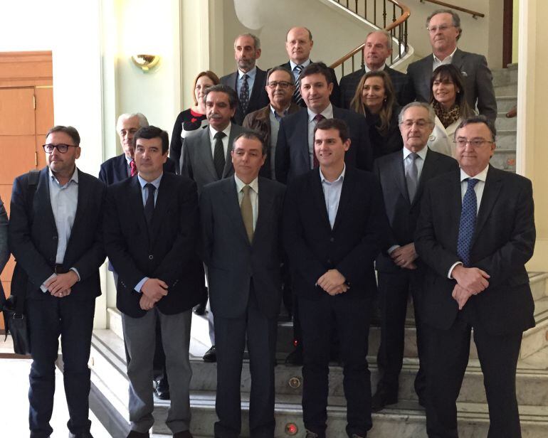 El presidente de Ciudadanos se ha reunido en Valencia con la Confederación Empresarial Valenciana 