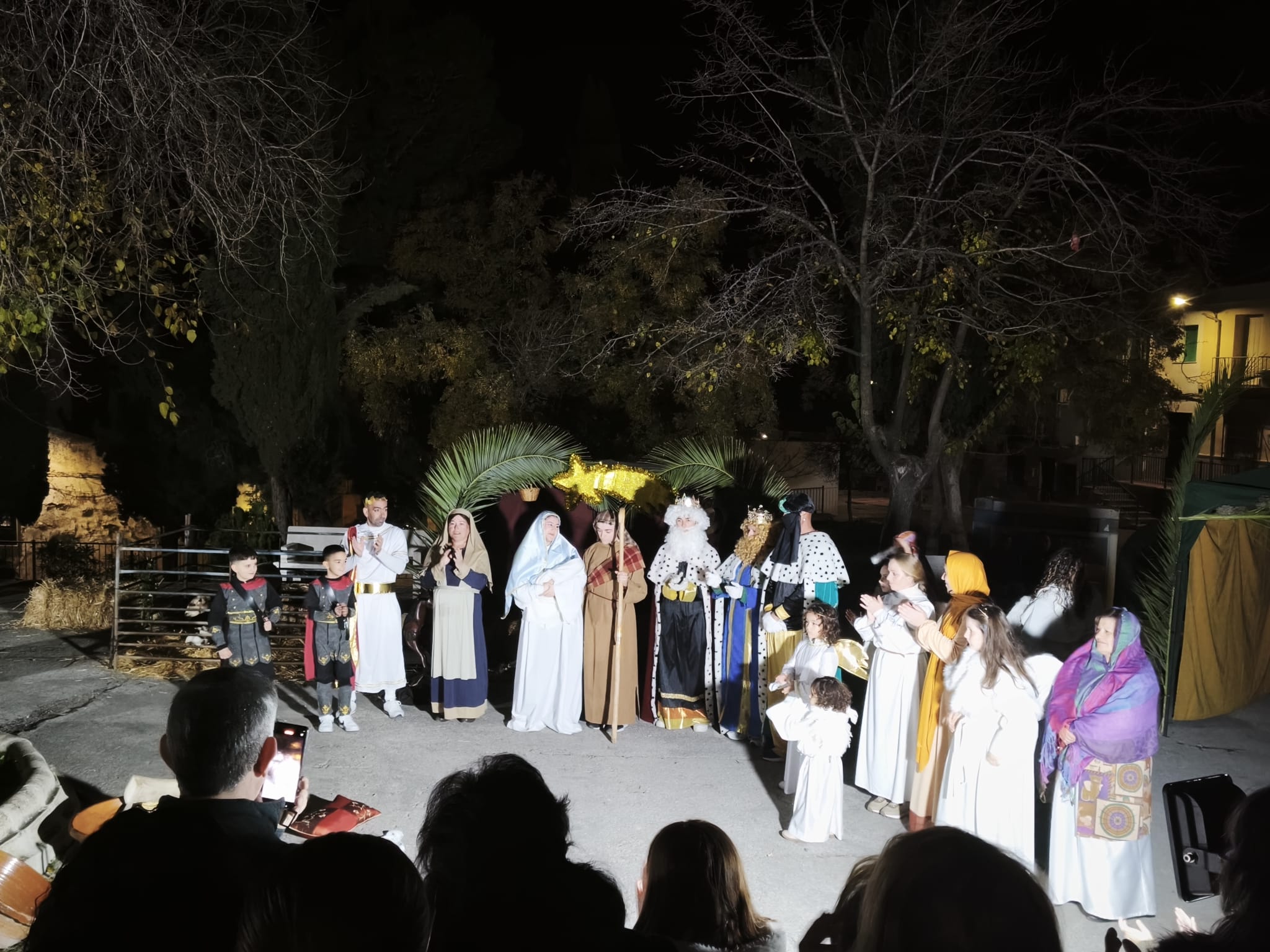 Momento de la recreación del Belén Viviente de la Asociación de Vecinos del Barrio de Andaraje de Jódar