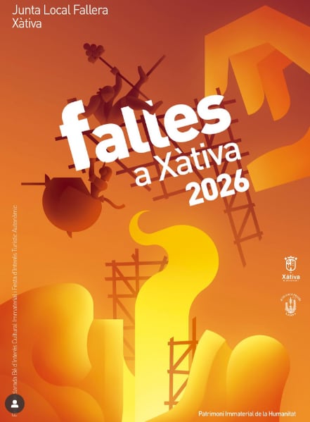 Cartel anunciador de las Fallas de Xàtiva de 2026