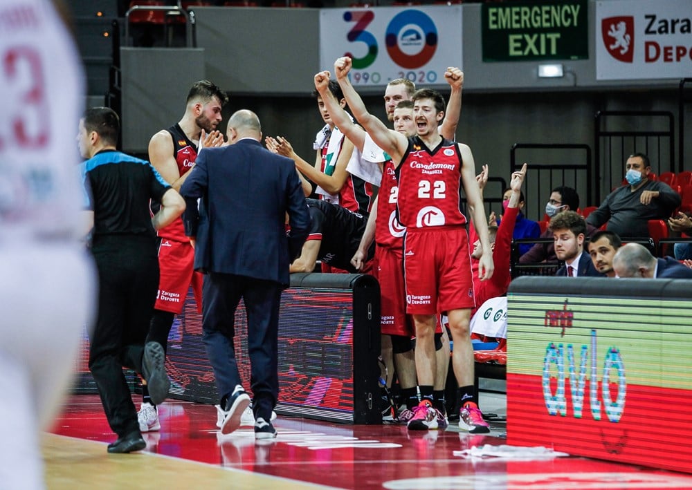 El banquillo de Casademont en un partido de la FIBA Euro Cup