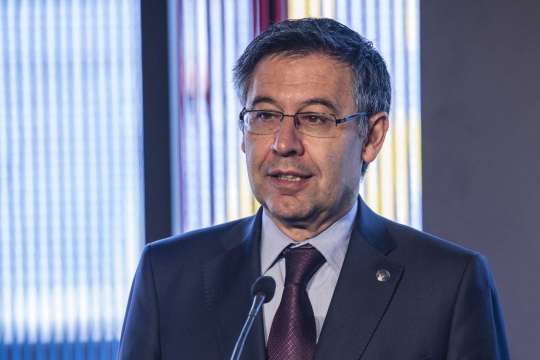 Josep María Bartomeu en rueda de prensa