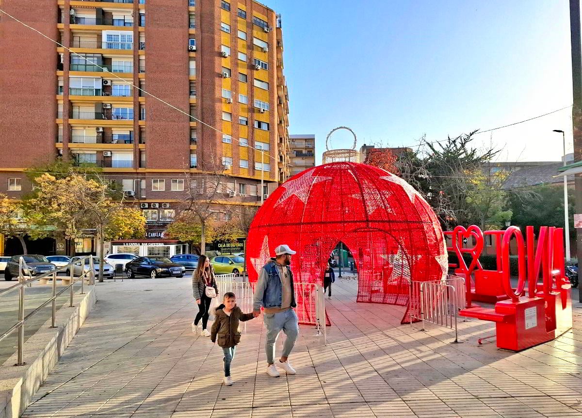 Decoración navideña en Puertollano