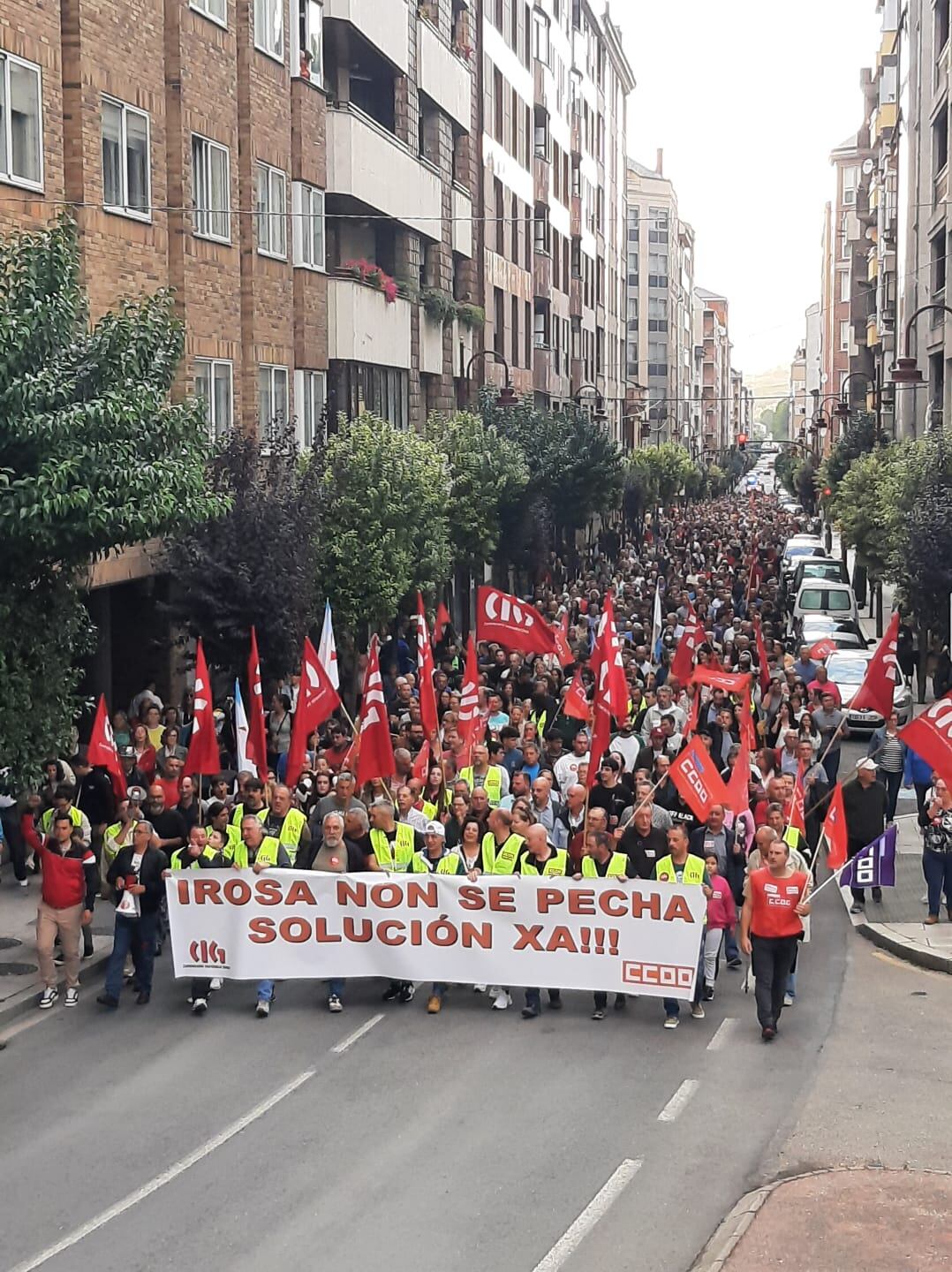 Manifestación en Valdeorras en la tarde de ayer