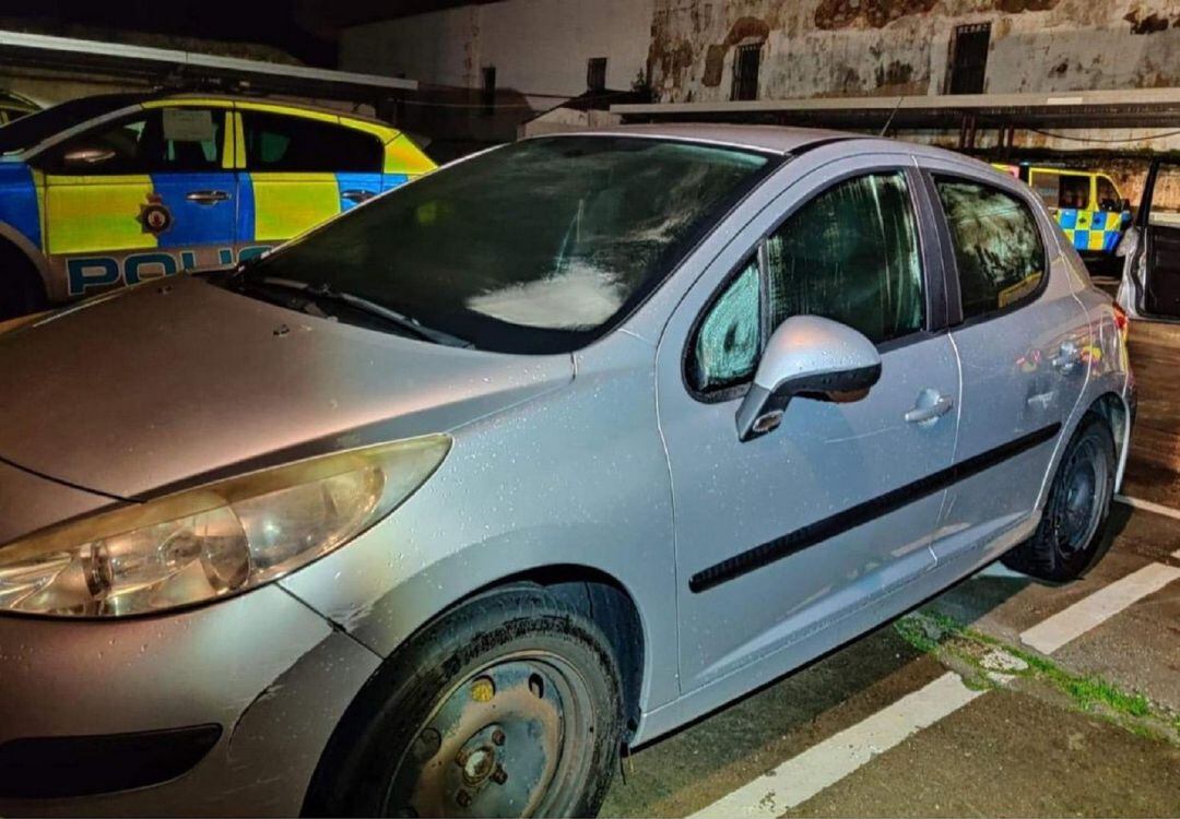 Uno de los vehículos intervenidos.