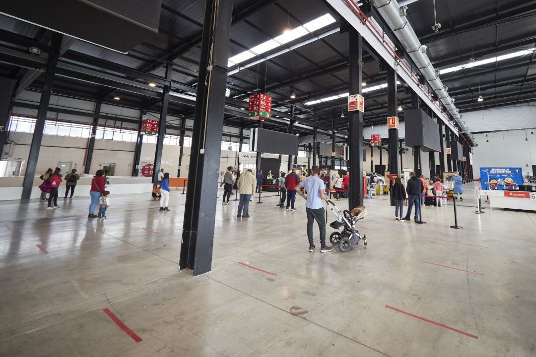 Recinto Ferial de Navarra, en Pamplona, donde el Departamento de Salud del Gobierno de Navarra realiza pruebas PCR de detección del Covid-19.