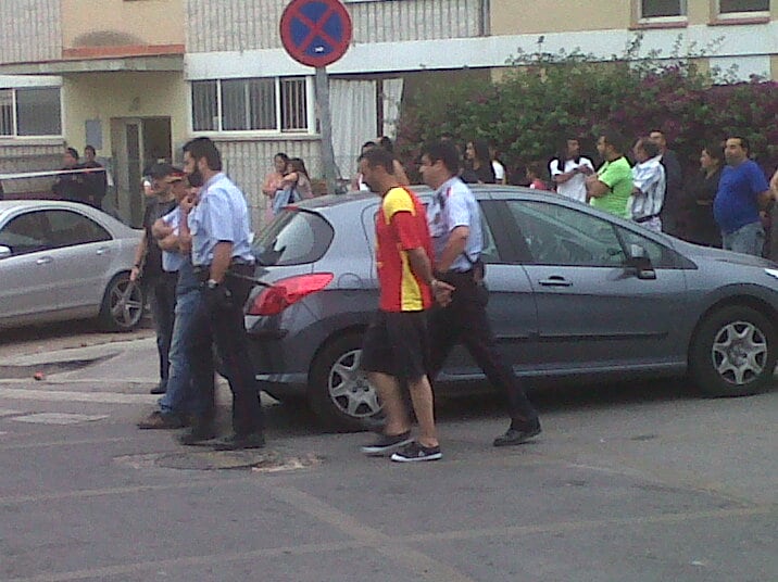 Imatge de l&#039;operació policial al barri de Ca n&#039;Espinós