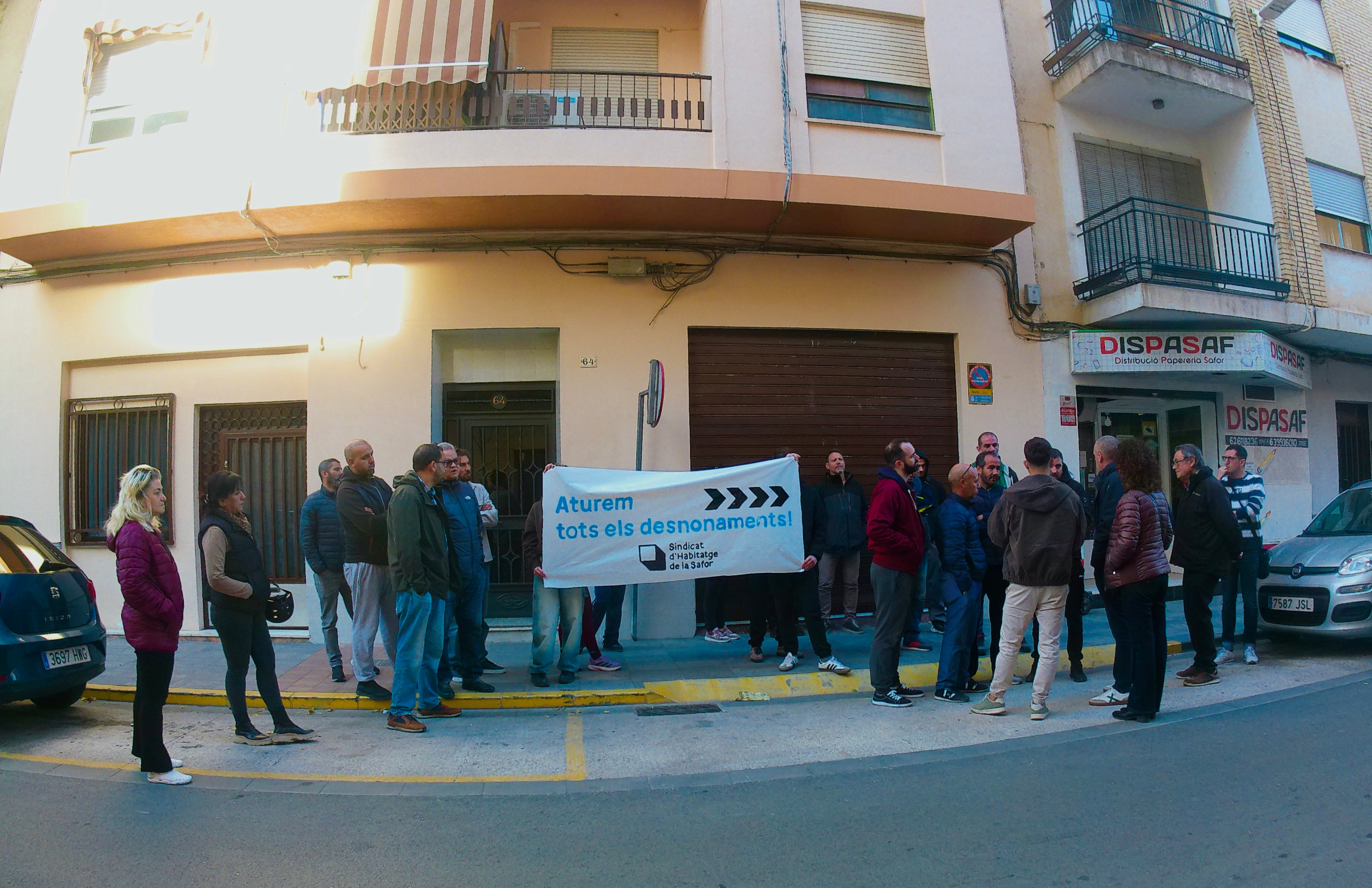 Momento en el que se consiguió paralizar el desalojo.