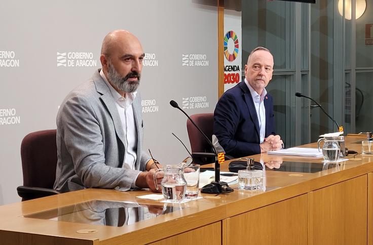 Presentación de los actos del Año Cajal por parte de Gobierno de Aragón y Ayuntamiento de Huesca