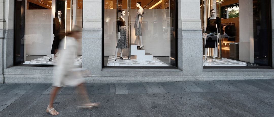 Vista de la fachada de una de las tiendas de la cadena Zara en Madrid