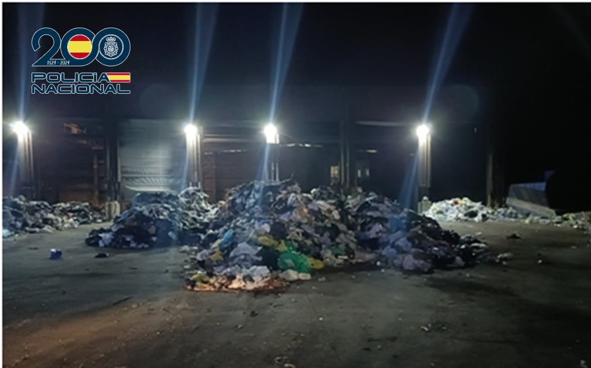 Residuos en los que se buscó un feto de 34 semanas abandonado en Lanzarote.