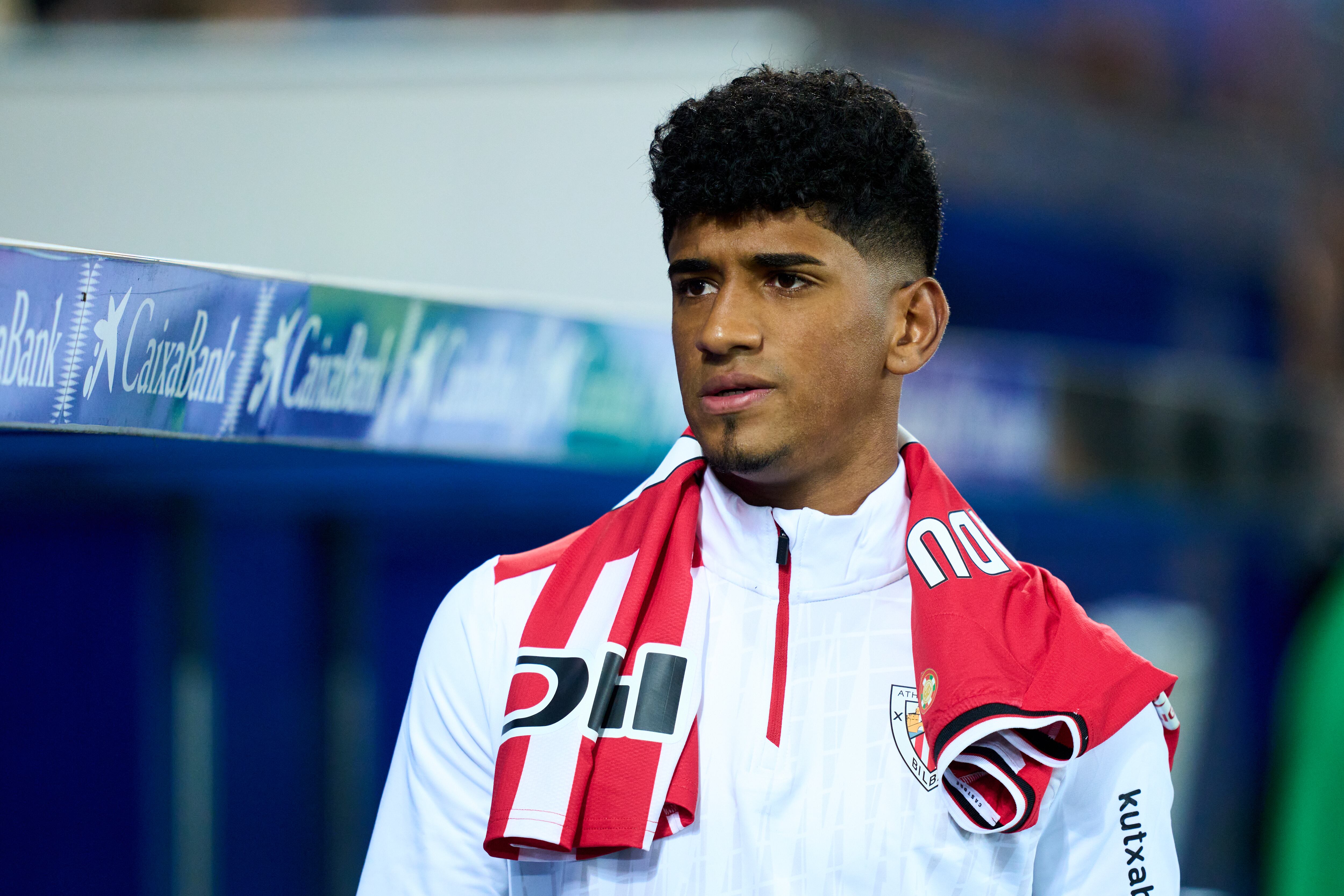 Adu Ares, durante el partido entre el Athletic y el FC Barcelona disputado la temporada pasada