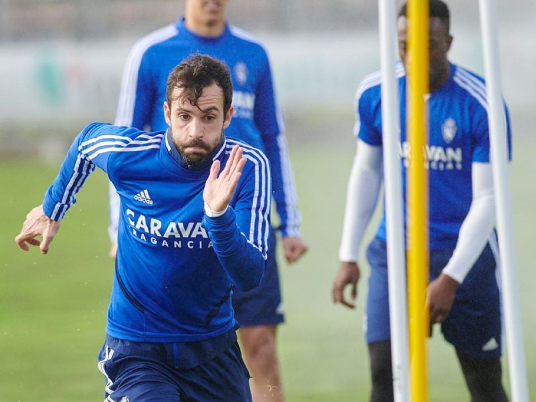 Alberto Guitian durante un entrenamiento en la Ciudad Deportiva