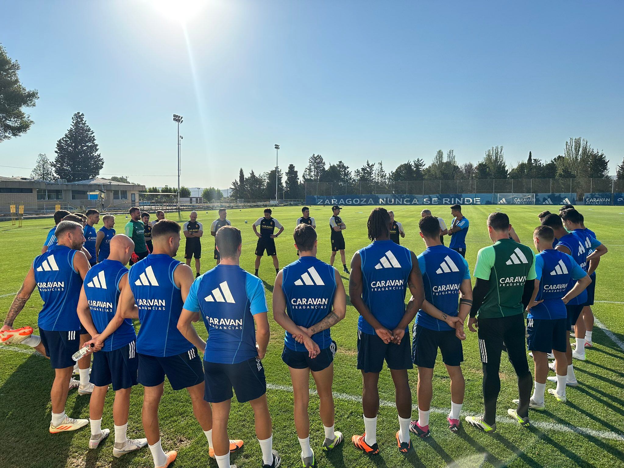 La plantilla durante un entrenamiento en la Ciudad Deportiva