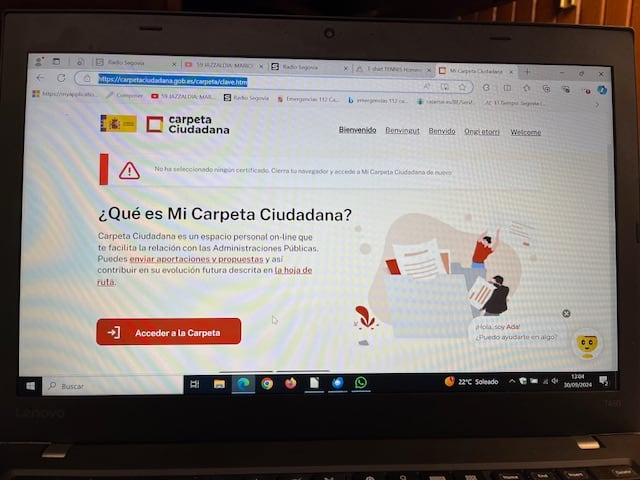 Pagina web carpeta ciudadana