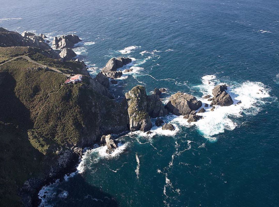 Imagen aérea de Punta Candieira, en Cedeira.