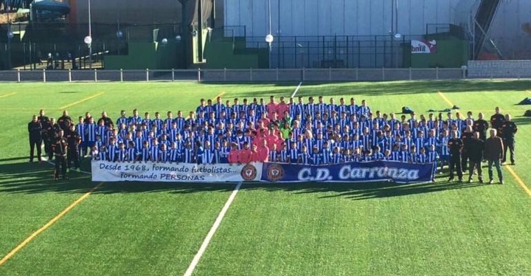 Foto de familia del C.D Carranza en San Sebastián de los Reyes