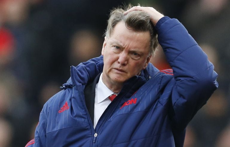 Van Gaal al termino del encuentro ante el Stoke City