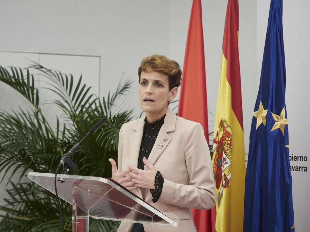La presidenta del Gobierno de Navarra, María Chivite