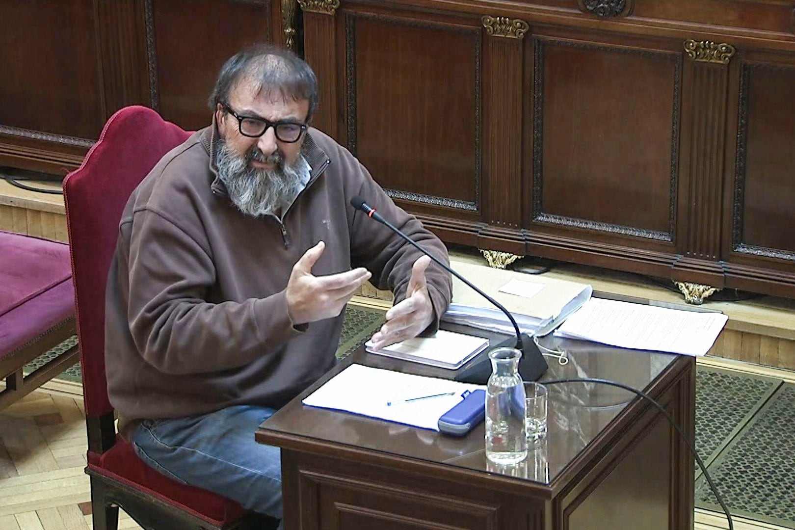 Captura de video de la señal del Tribunal Supremo, de un momento de la declaración de Koldo García, exasesor del exministro José Luis Ábalos, este jueves en el juicio que se sigue en el Tribunal Supremo.