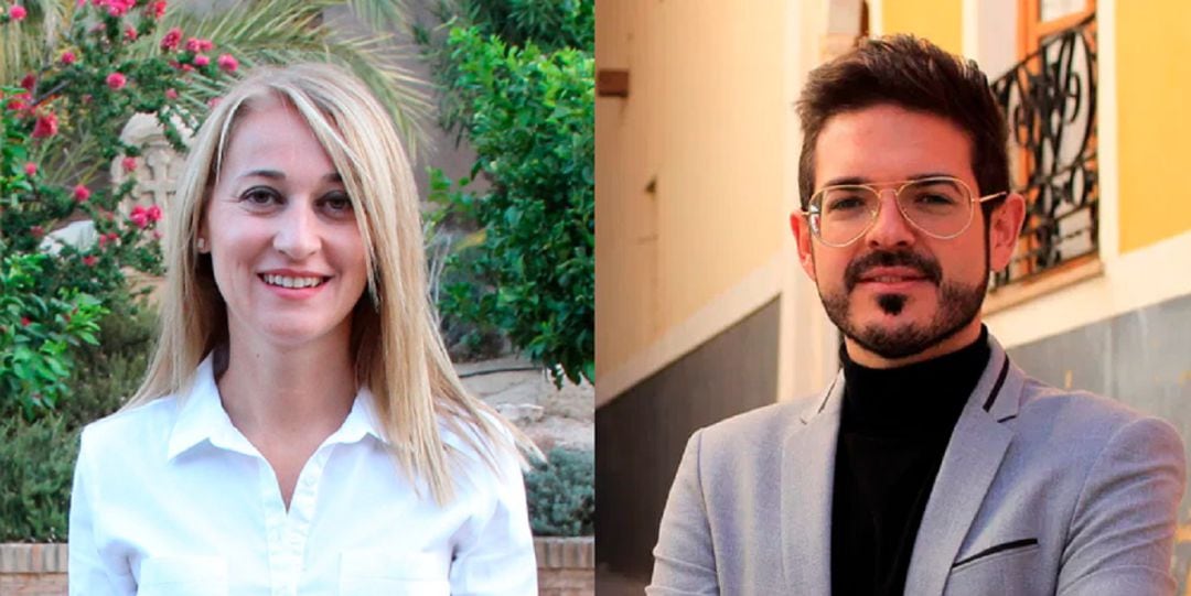 Mariola Guevara, alcaldesa de Alhama de Murcia; y Antonio José Espín, diputado regional del PSOE