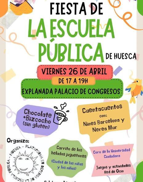 Cartel anunciador de la fiesta de la Escuela Pública