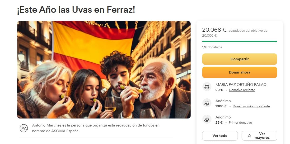 El crowfounding de la Nochevieja en Ferraz