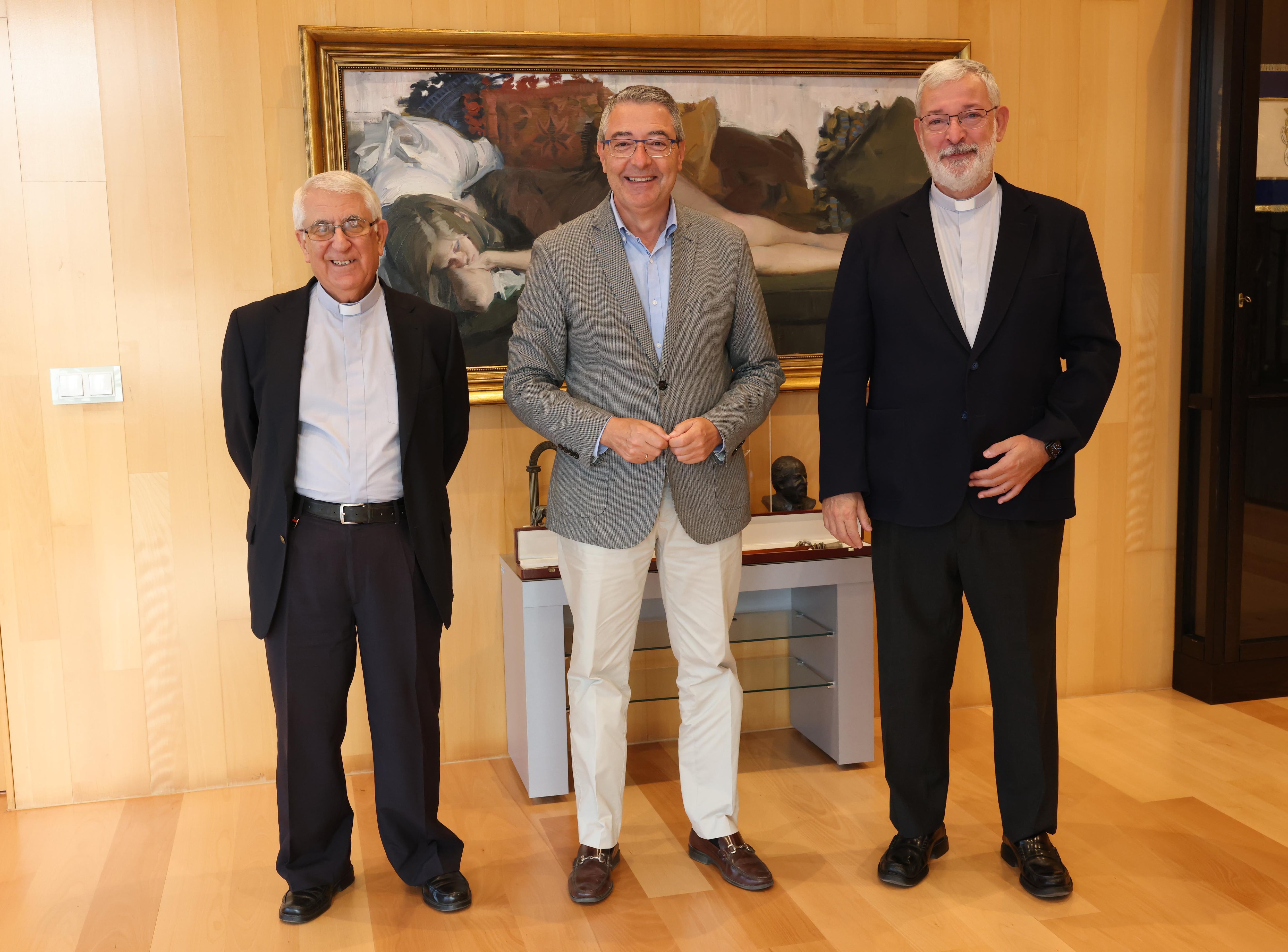 Francisco Salado entre José Ferrari y Antonio Aguilera