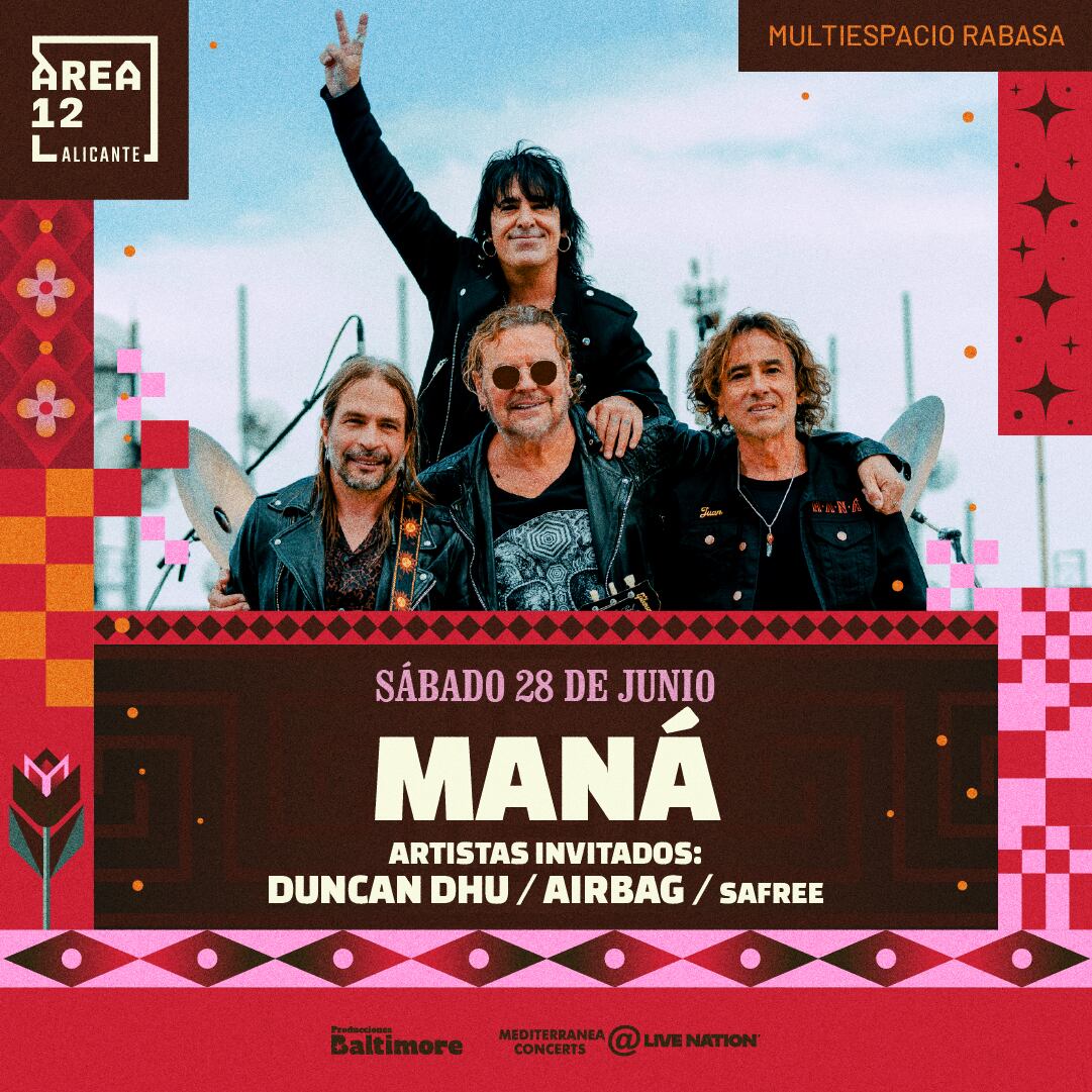 Cartel del concierto de Maná, en Alicante