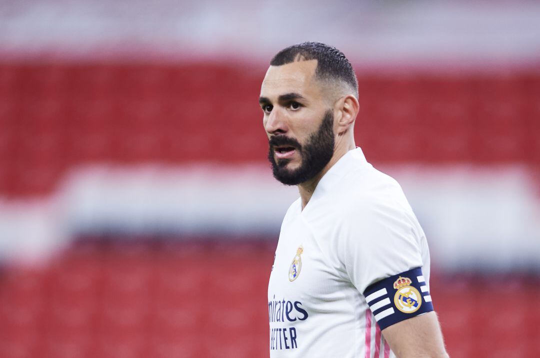 Benzema, durante el partido contra el Athletic. 