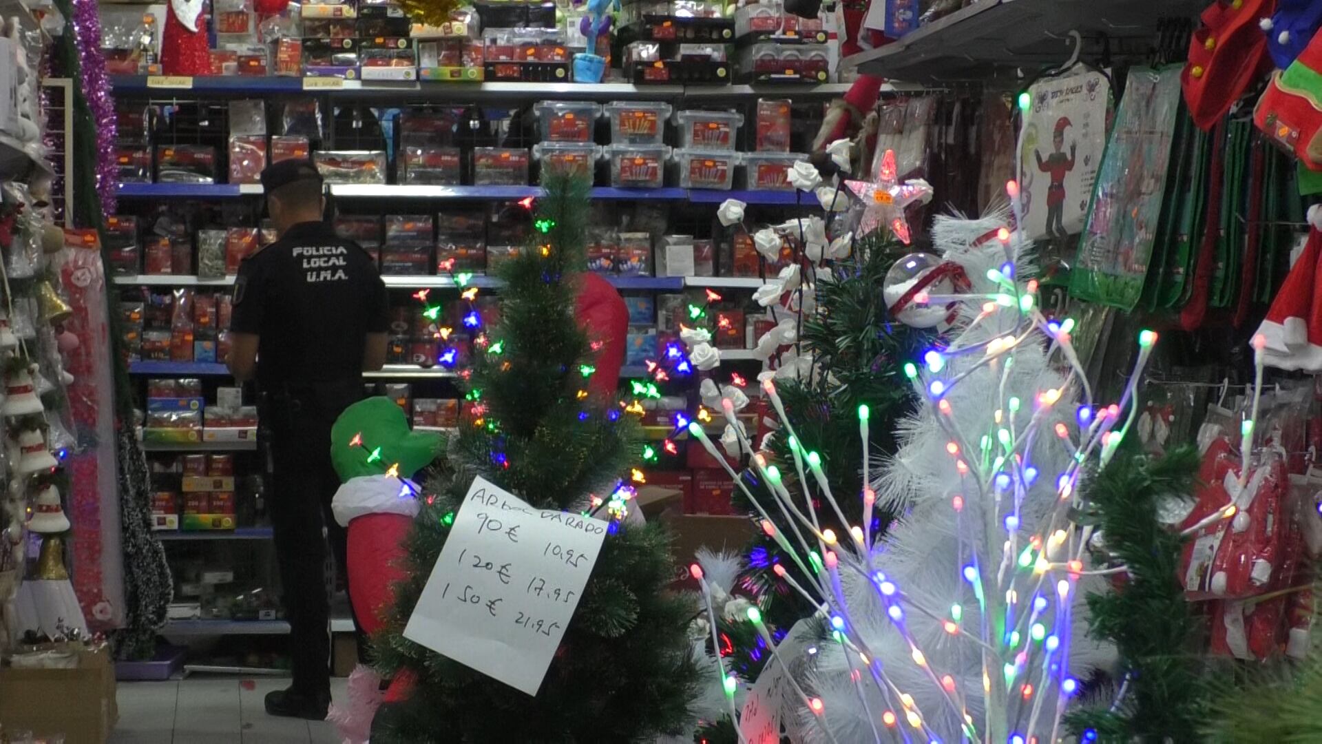 Inspección de artículos navideños