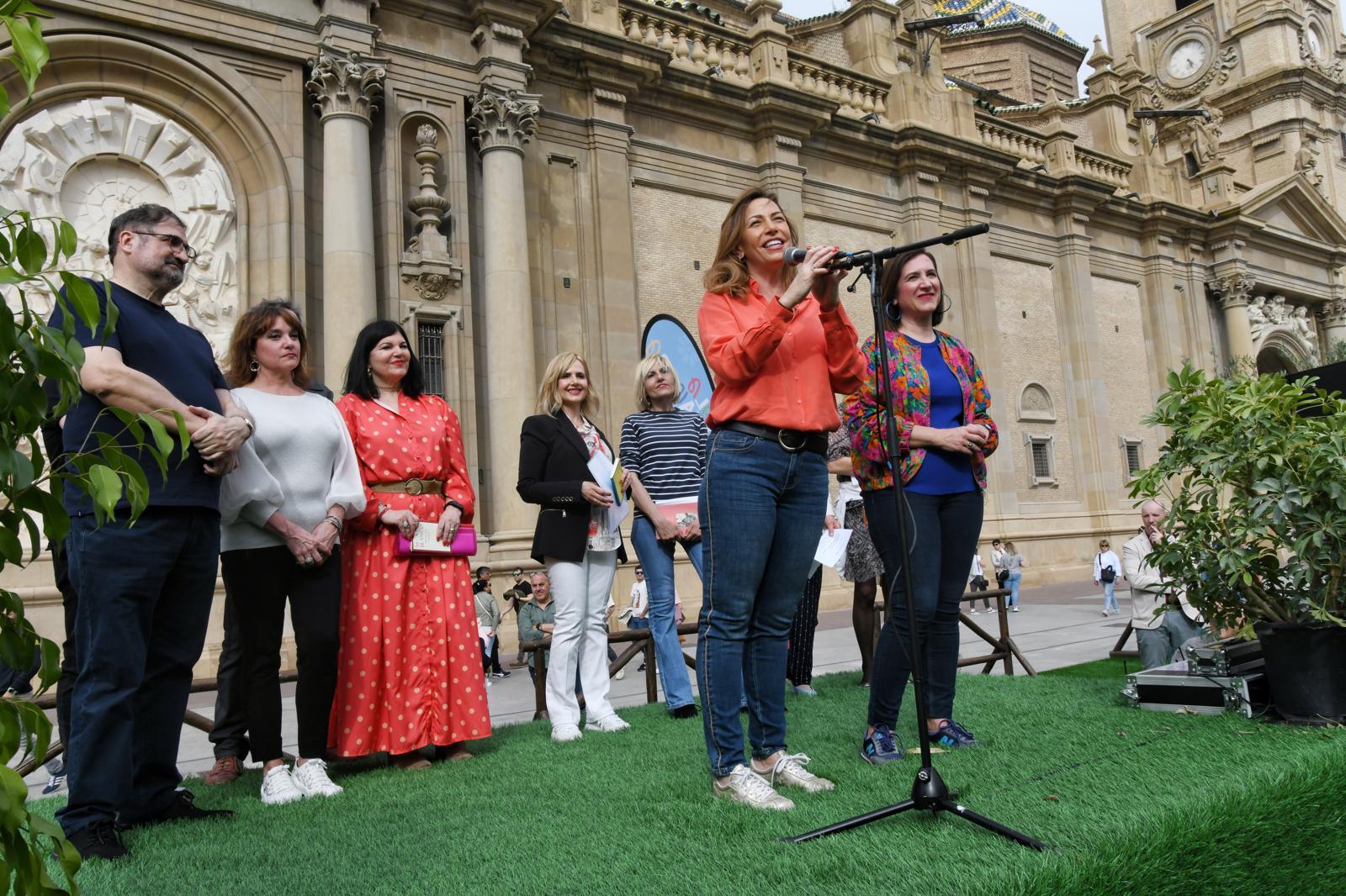 La alcaldesa de Zaragoza, Natalia Chueca, en el Festival &#039;Hola Zaragoza&#039; 2024