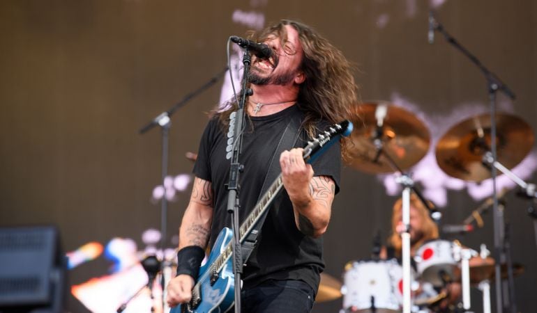 Dave Grohl, cantante de &#039;Foo Fighters&#039;, durante su concierto en Nuremberg.