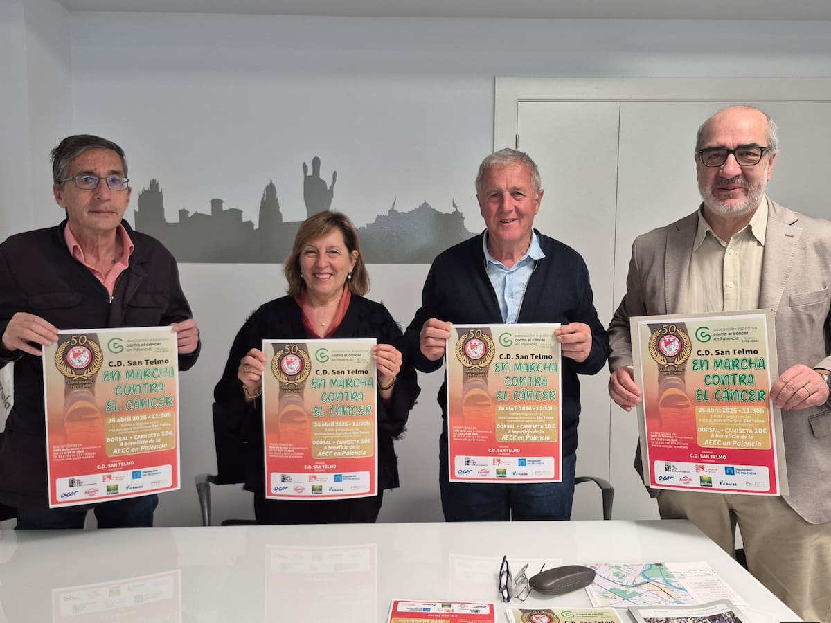El CD San Telmo celebra su 50 aniversario con una marcha solidaria a beneficio de AECC Palencia