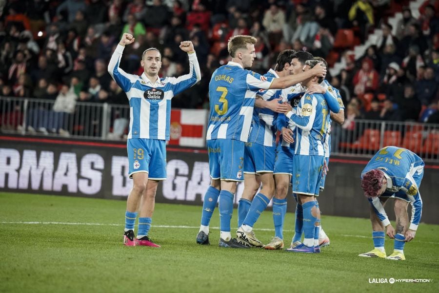 Luismi Cruz celebra un gol del Dépor | Foto: RCDeportivo