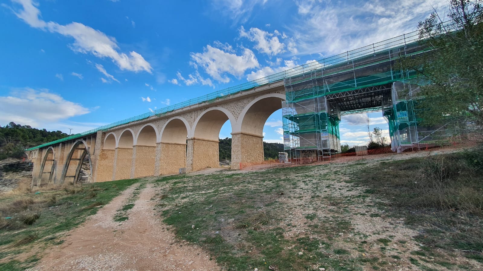 Viaducto Entrepeñas en obras