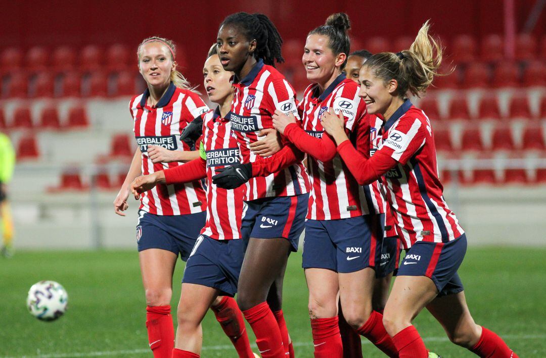 Jugadoras del Atlético de Madrid en Champions League.