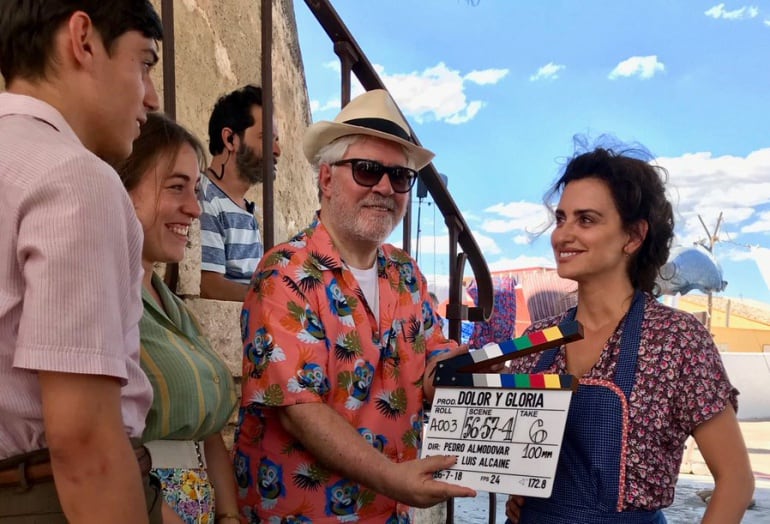 Pedro Almodóvar y Penélope Cruz en el inicio del rodaje de &quot;Dolor y gloria&quot;