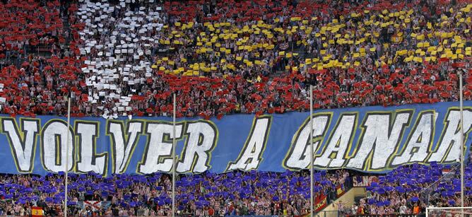 Mosaico del Calderón antes del partido ante el Barça