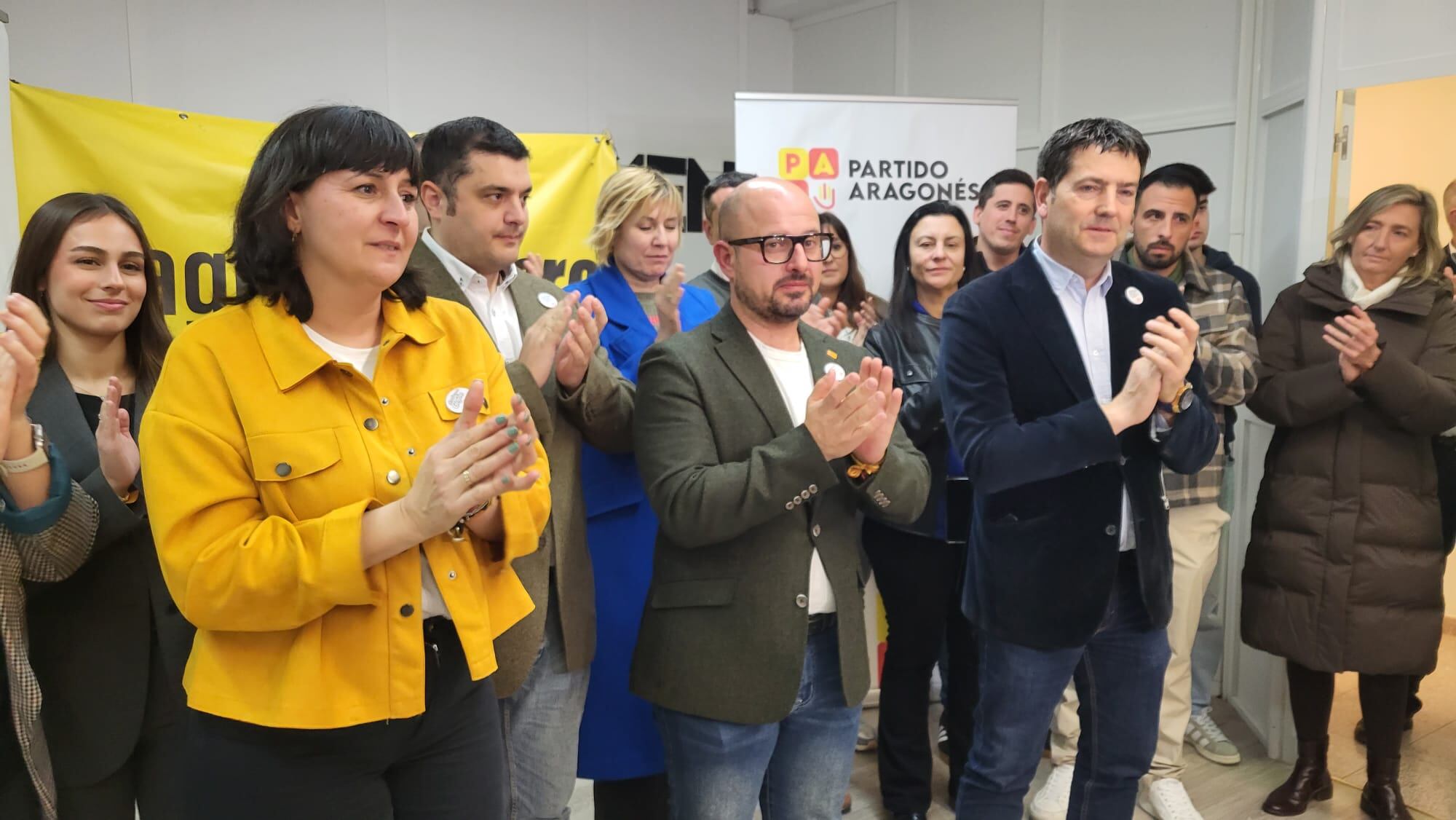 Decepción en la sede del Partido Aragonés tras los resultados electorales