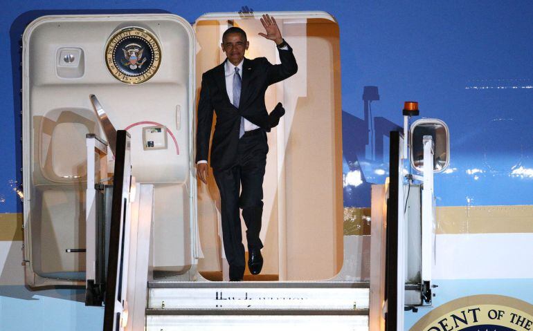 Barack Obama, a su llegada a Londres