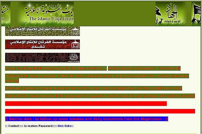 Imagen de &#039;The Islamic Fluja Forum&#039;, donde aparece la amenaza.