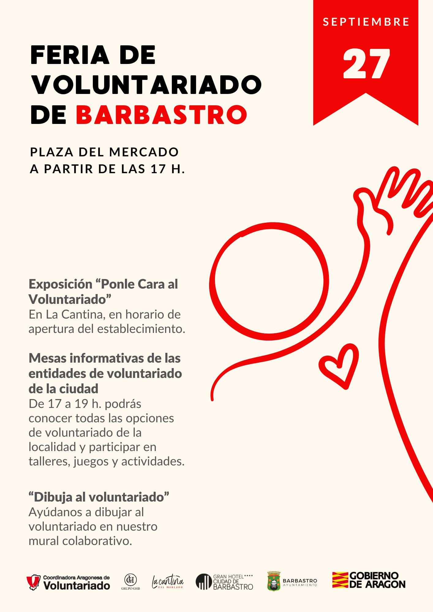 Barbastro acoge este viernes la Feria del Voluntariado