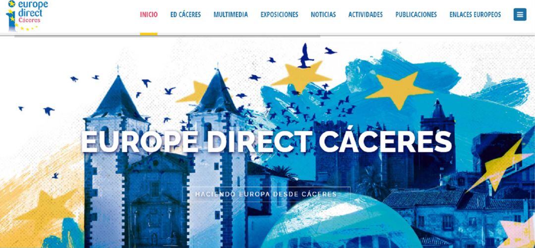 Portada de la web de Europe Direct