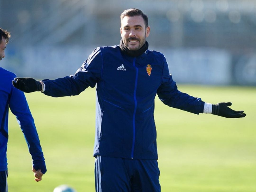 Pichu Atienza en un entrenamiento en la Ciudad Deportiva