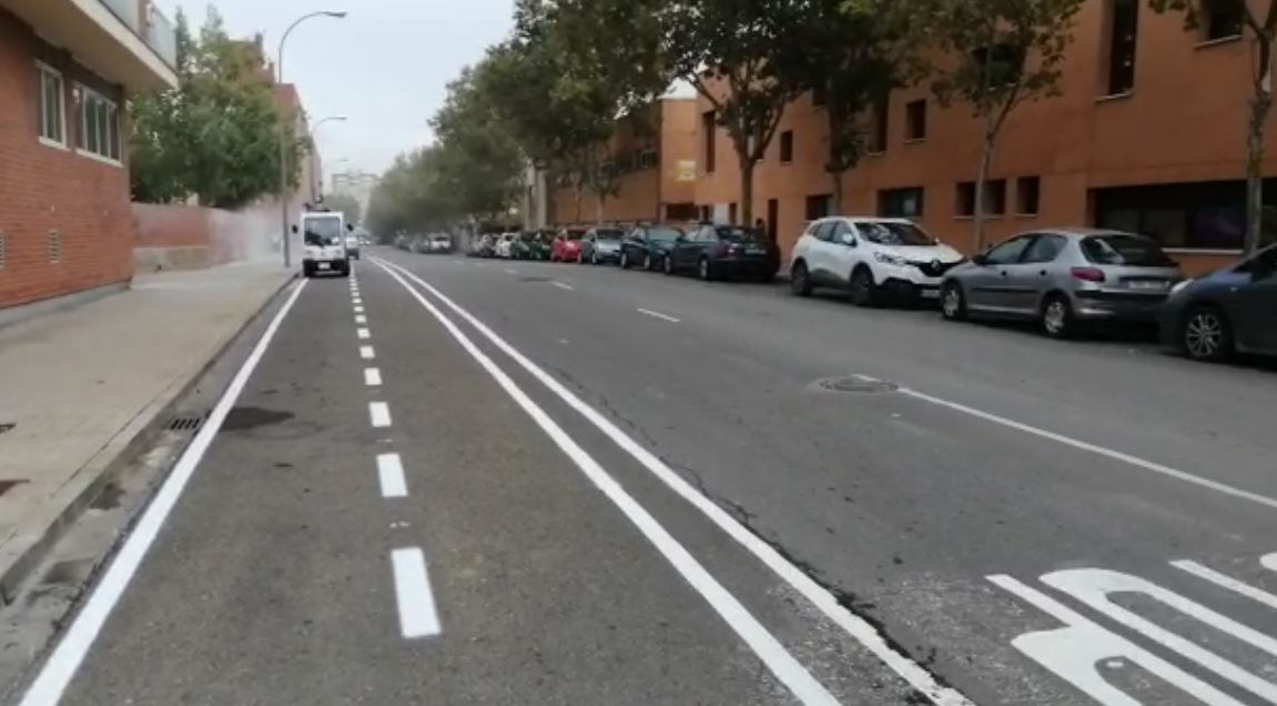 Carril bici en la Avenida Santo Cristo de Los Milagros