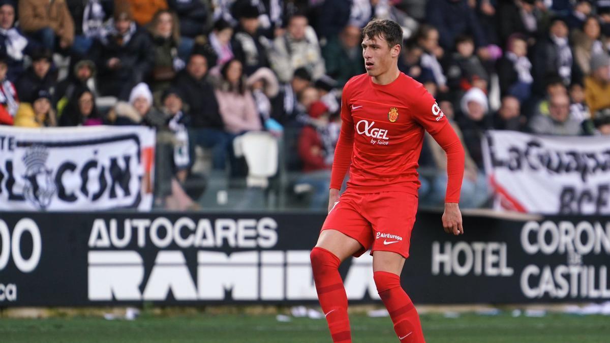 David López durante un partido con el Real Mallorca esta temporada