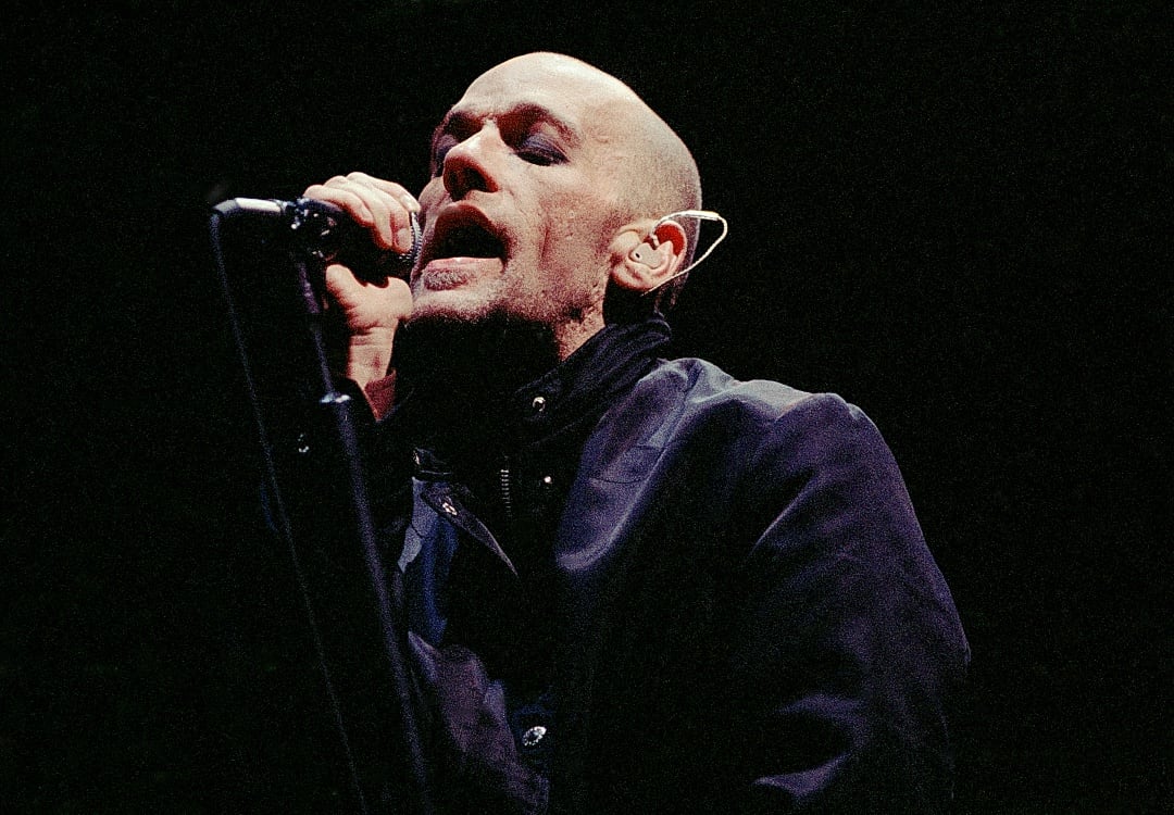 Michael Stipe, cantante de REM, durante un concierto de la banda en 1995