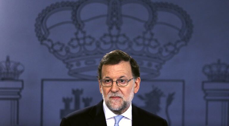 Mariano Rajoy durante una rueda de prensa